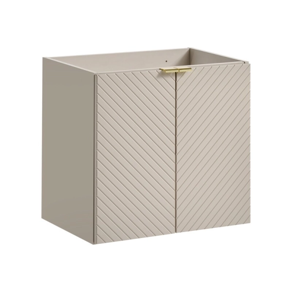 Szafka pod umywalkę 60 cm wisząca 2 drzwi kaszmirowy mat VIVA CASHMERE 82-60-2D, Comad